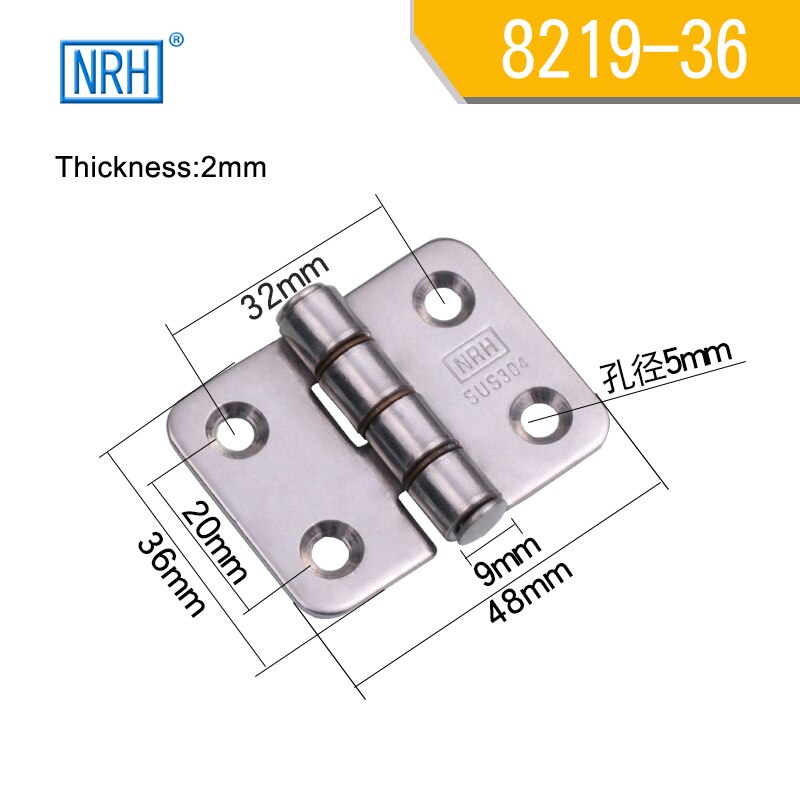 Stainless Steel Cabinet Hinge Electric Box Hinge Industrial Equipment SS304 Chassis Drawer Hinge: 8219-36