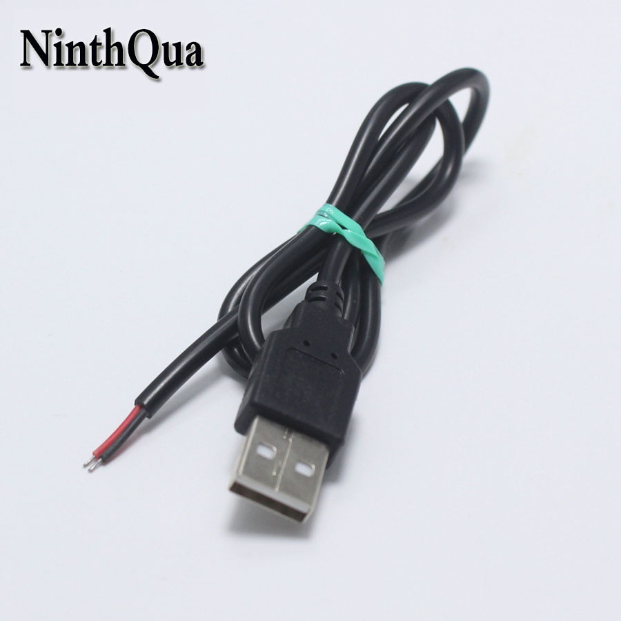 1pcs DIY USB 2.0 Type A Lassen Type Stekker Connecto met 22AWG Rood + Wit Kabel voor OD3mm draad Zwart