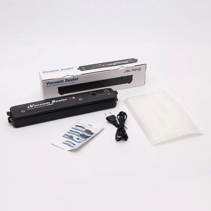 220V/110V Vacuum Sealer Packaging Machine EU/UK/US Plug With Free 10pcs Vacuum Bags Household Black Food Vacuum Sealer
