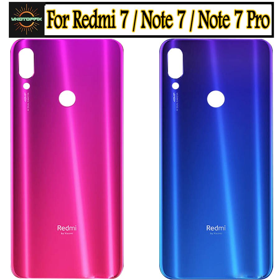 Dla Xiaomi Redmi Note 7 Pro pokrywa baterii dla Redmi 7 obudowa tylna obudowa obudowa szklana obudowa dla Redmi Note7 pokrywa baterii