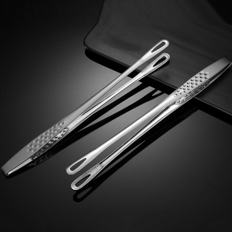 Rustfritt stål grillklemme japansk matte tang stekt fisk ngo server kjøkken tilbehør: misligholde tittel