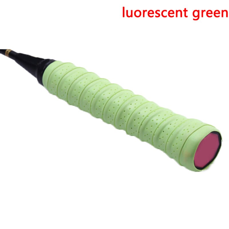 Anti-slip Ademend Sport Over Grip Zweetband Tennis Overgrips Tape Badminton Racket Grips Zweetband: Green