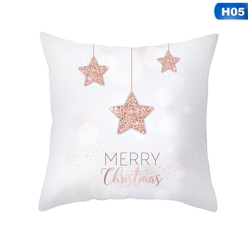 Weihnachten Pfirsich Haut Kissen fallen Rose Gold Kissen Abdeckung Hause Dekoration Neue Jahr Sofa Dekor: H05