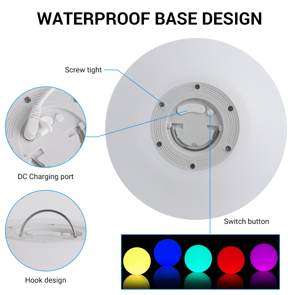 Boruit Rgb Led Waterdichte Tuin Bal Licht Outdoor Gazon Lampen Christmas Party Landschap Zwembad Drijvende Verlichting