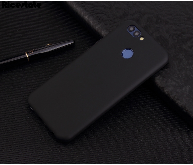 Funda Huawei Y9 Huawei Y9 TPU transparente y fundas de color sólido para Huawei Y9 funda trasera de silicona: Aluminio / Negro