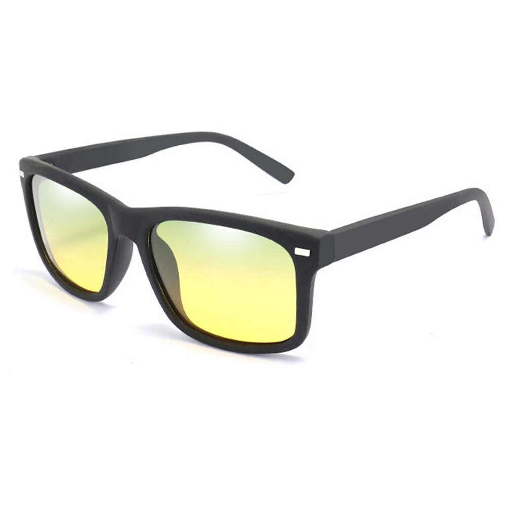 AIELBRO Harz Rahmen Polarisierte Linsen Tag Nacht HD Nachtsicht Driving Gläser Beste Nachtsicht Brille Männer Frauen: SSKP0108 BrightBlack