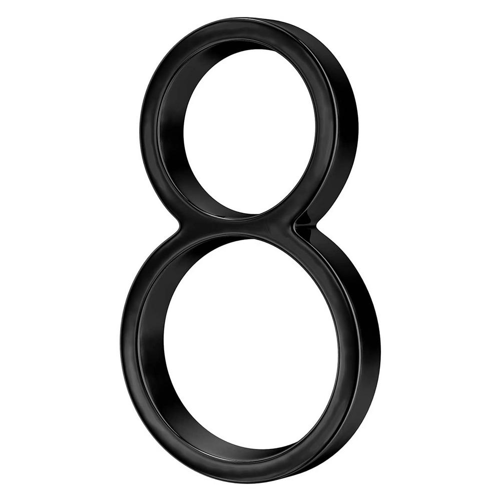 Floating House Number Metal Number Statue Modern Mailbox Numbers For Yard Street Door Decor Black Numbers Address Plaque: 8
