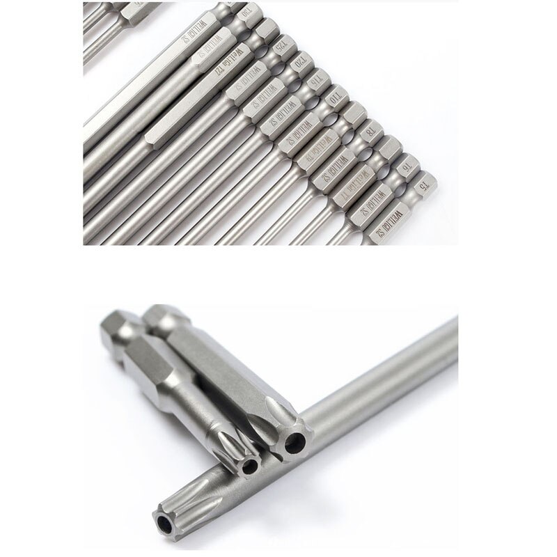 1Pcs Magnetic Torx Electic Schraubendreher-bits Set 100/150mm Lange 1/4 &quot;Hex Schaft Schraubendreher Bohrer Bit t10, t15, T20, T25T27 T30T40