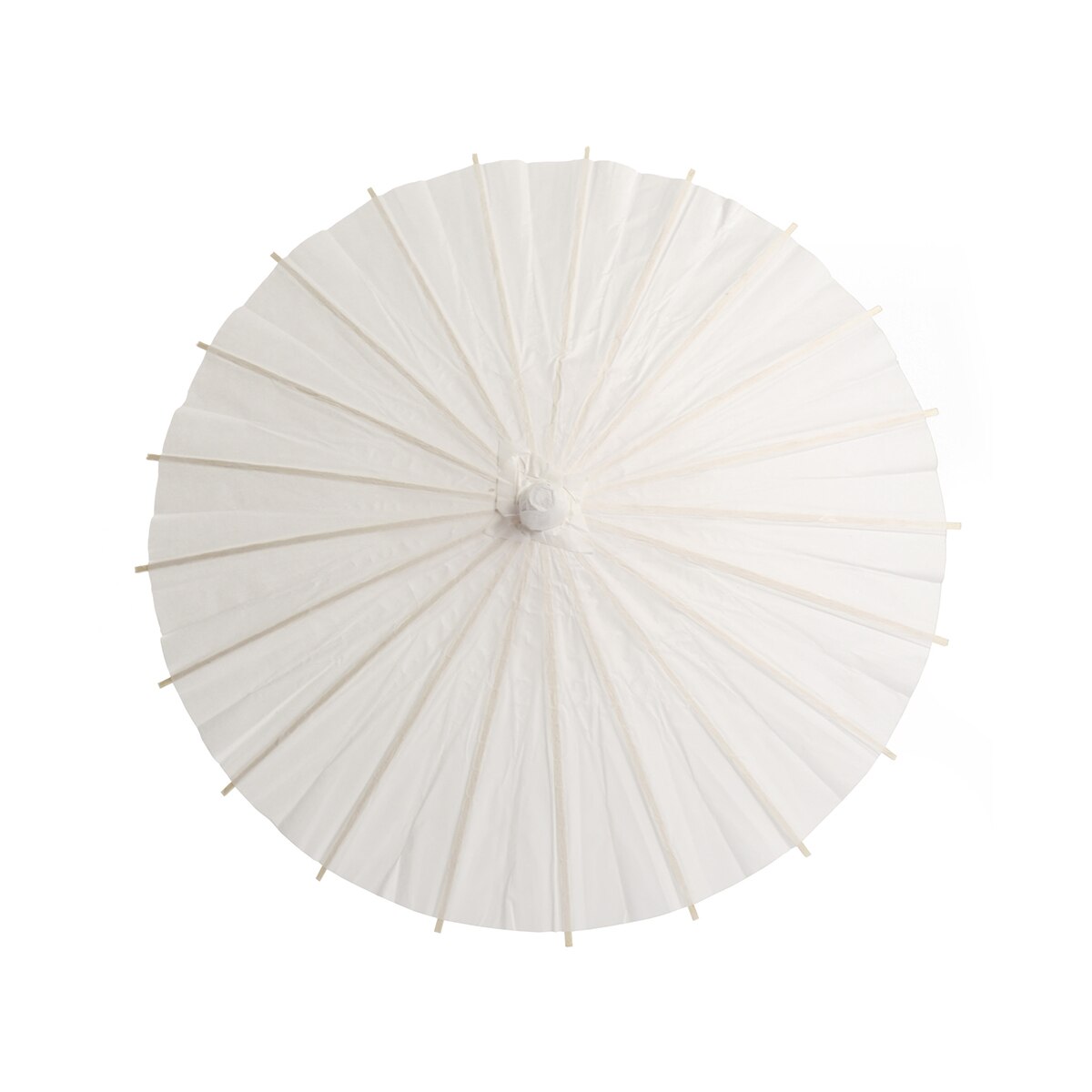 Parasol de papel blanco decorativo, paraguas de papel chino japonés para Baby Shower, aniversario, boda y cumpleaños, 2 uds.