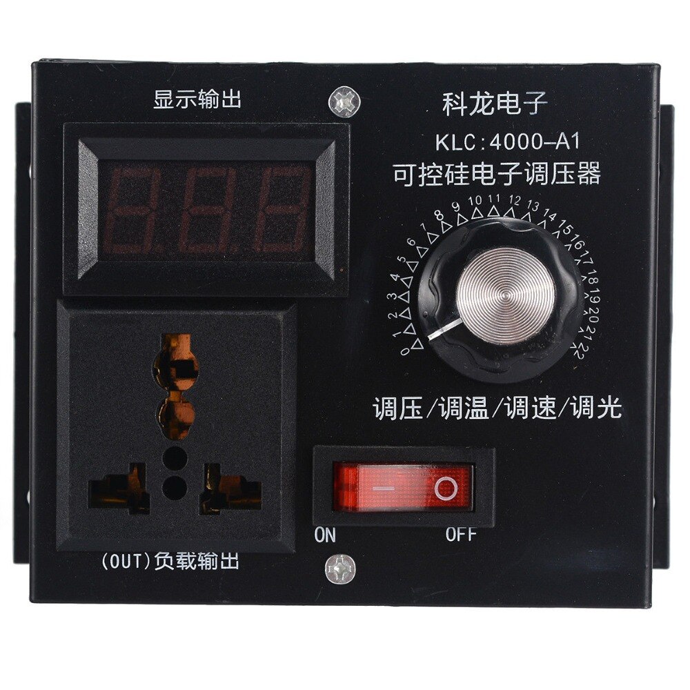 220v 4000w variabel spänningsregulator för fläkthastighet motorstyrning dimmersats