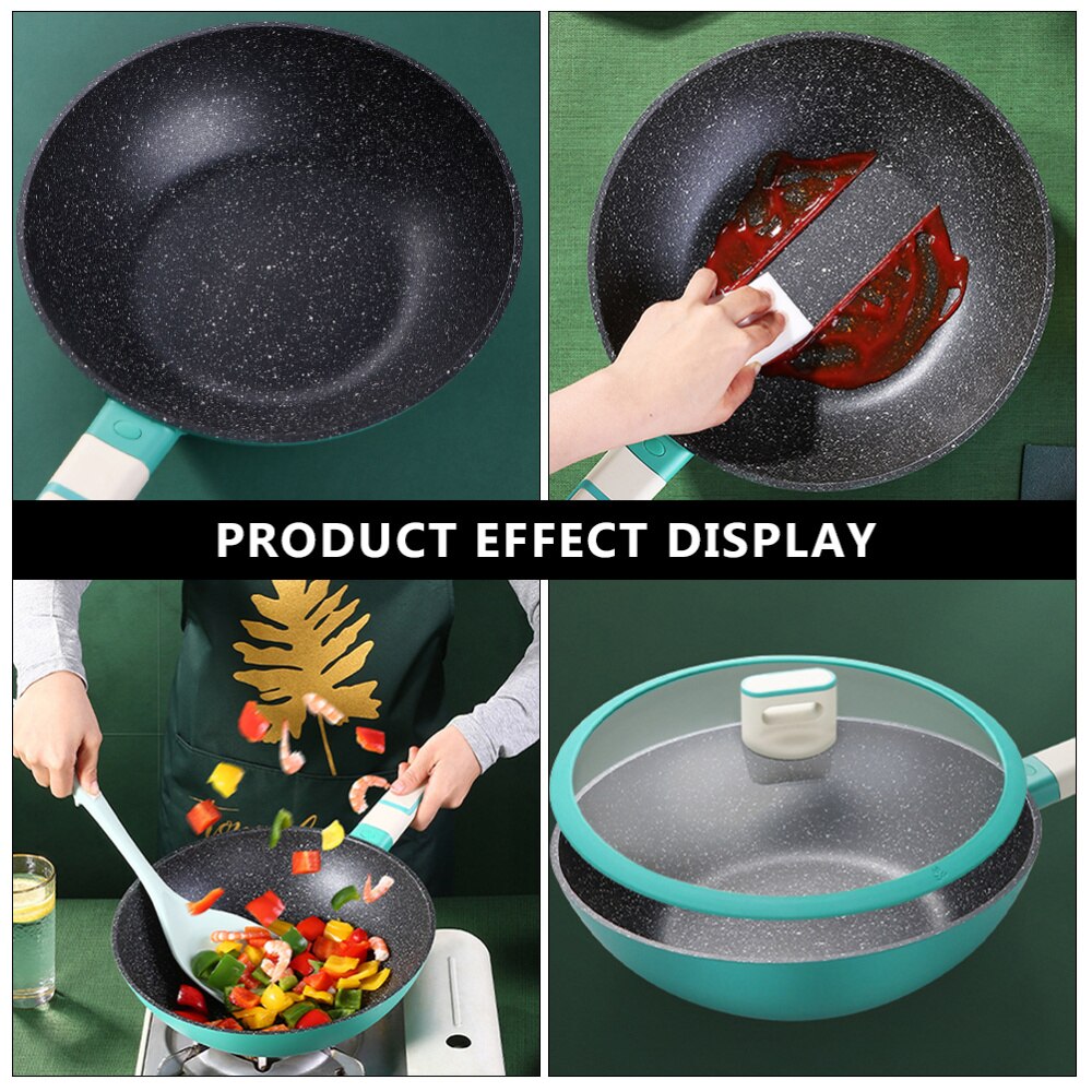 1pc Induction Cooker Wok Maifan Stone Non-stick Frying Pan Cookware for Kitchen