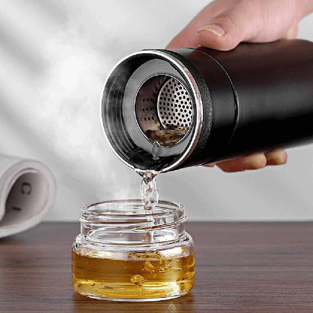 Vakuum Flasche Tee Blätter Getrennt Sieb Infuser Reise Tee Becher Flasche Geschäft Mann Trinken Werkzeug