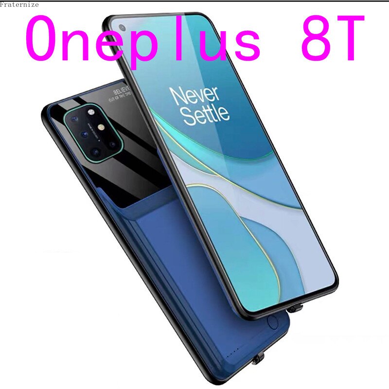 6000mAh stoßfest externe Batterie Ladegerät Fall für Oneplus 7 7T Pro Smart Power Bank Lade Abdeckung für Oneplus 8 Pro 8T Capa: OnePlus 8T-Blue