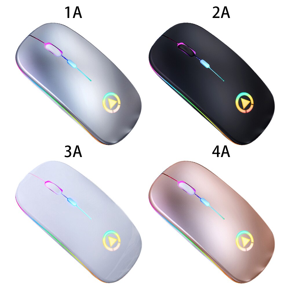 White 2.4G Wireless Mouse Silent Mute Rechargeable Computer Accessories Office Bluetooth Mice With USB Cable