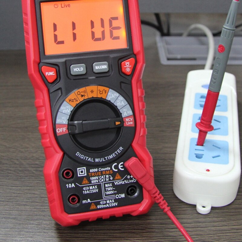 HABOTEST HT118A Digital Multimeter Automatic Range Multimeter 6000 Counts True RMS Measurement Voltage Current Resistance Capaci