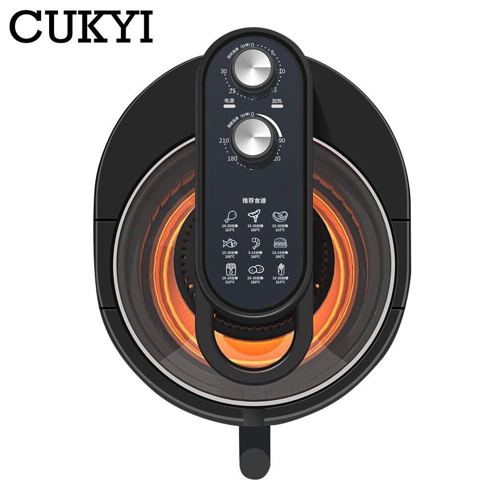CUKYI 5L Household Air Fryer Intelligent French Fries Machine Electric Baking Oven Food Cooking Pot Oil Free Kitchen BBQ Tool