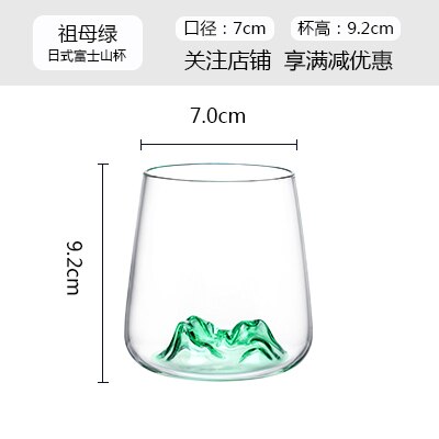 Vasos de cristal de estilo nórdico, vasos dobles transparentes, creativos, aptos para beber, gobetas y Verres, EK50GC: green