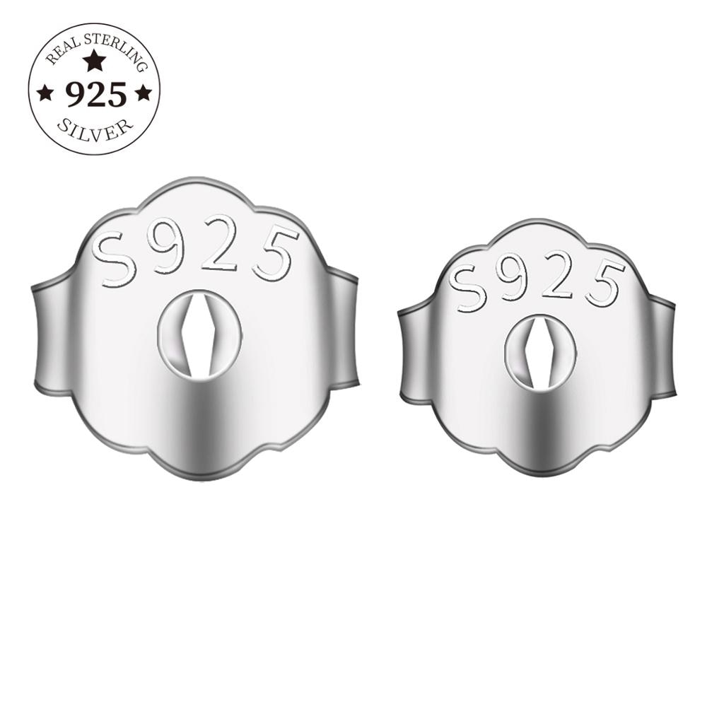 925 Sterling Zilver 4-10 Stuks Oorbel Terug Fit Stud Oorbellen Sluiting Earring 4 6Mm Stopper Ear Plug terug Sieraden Vinden Accessoires