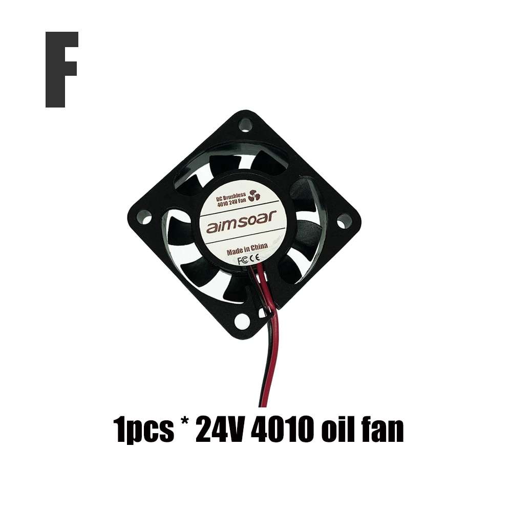 3010/4010/4020/5015/6015mm oil/hydraulic/dual ball bearing fan 12v/24v cooler cooling fan blower 2 Pin For Creality ender3 cr10: F. 4010 normal 24V