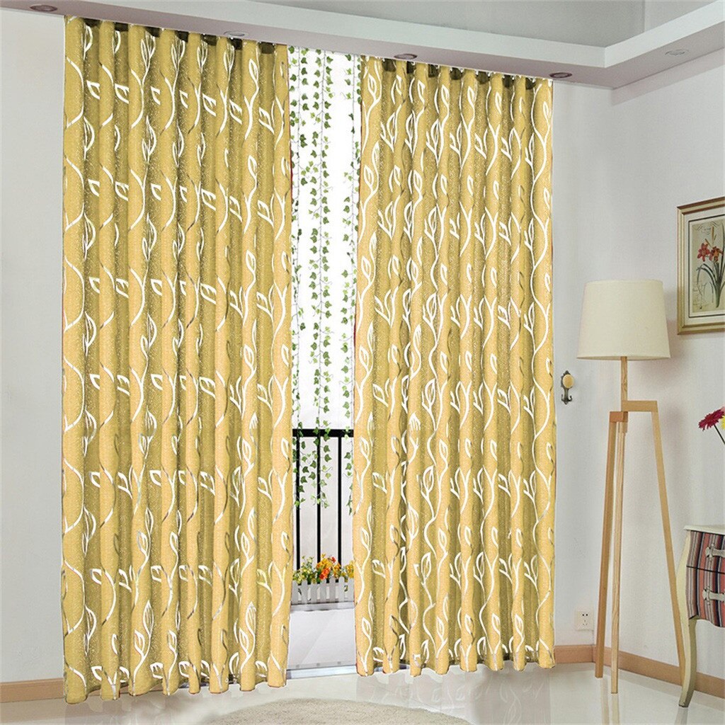 Rideaux transparents avec motif géométrique moderne, rideaux pour fenêtre du salon et de la chambre à coucher, stores de cuisine, 1 pièce: Argent