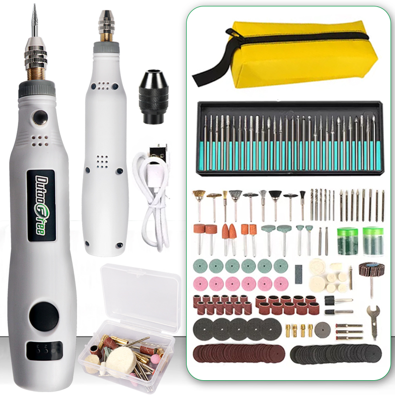 3-speed USB draadloos roterend gereedschap Dremel DIY miniboor graveerpen elektrische USB mini draadloze boormachine met accessoireset