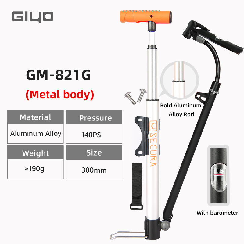 Bomba de Suspensão Manômetro Giyo GS-02PT 300 Psi - Bike Center Ribeirão