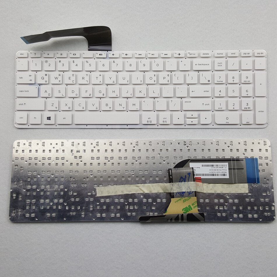 Arabic Korean Swiss US White Laptop Keyboard For HP 15-P 15-K 15-V 15T-K100 200 15Z-P000 17T-F 17-K 17Z-F 17-F Series: Silver