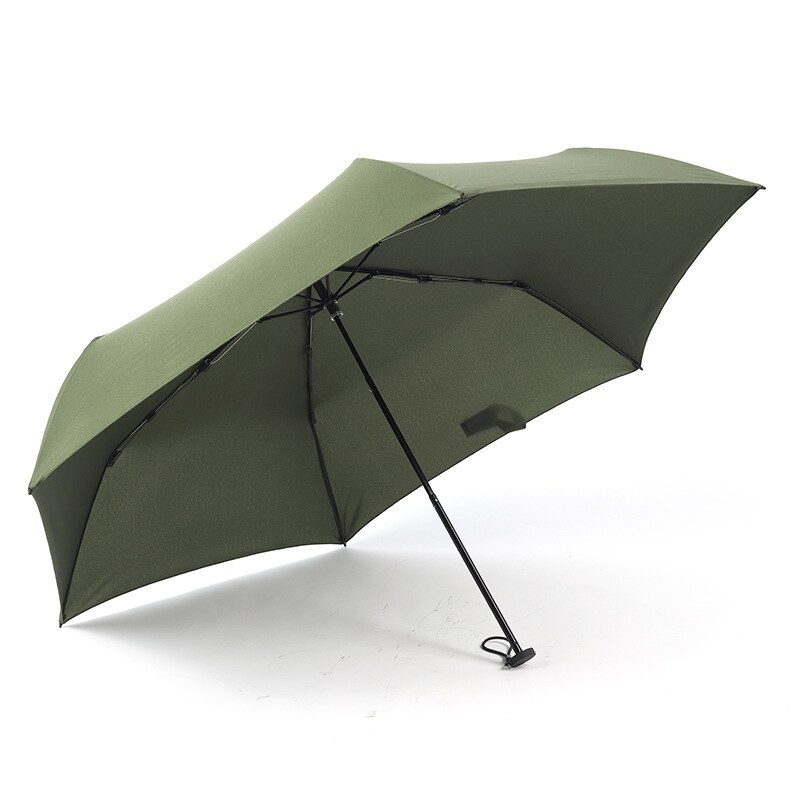 110g ultralichte kleine paraplu's voor heren, draagbaar, drie opvouwbare paraplu's, regenbestendig, dames, winddicht, zwarte paraplu: Groente