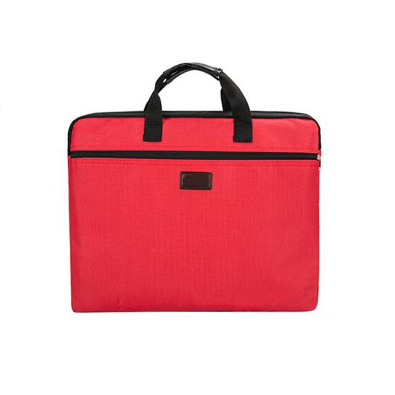 Bolsa de documentos portátil para hombre y mujer, bolso de lona A4 de oficina con cremallera de gran capacidad, bolso de información multicapa, maletín para reuniones: red