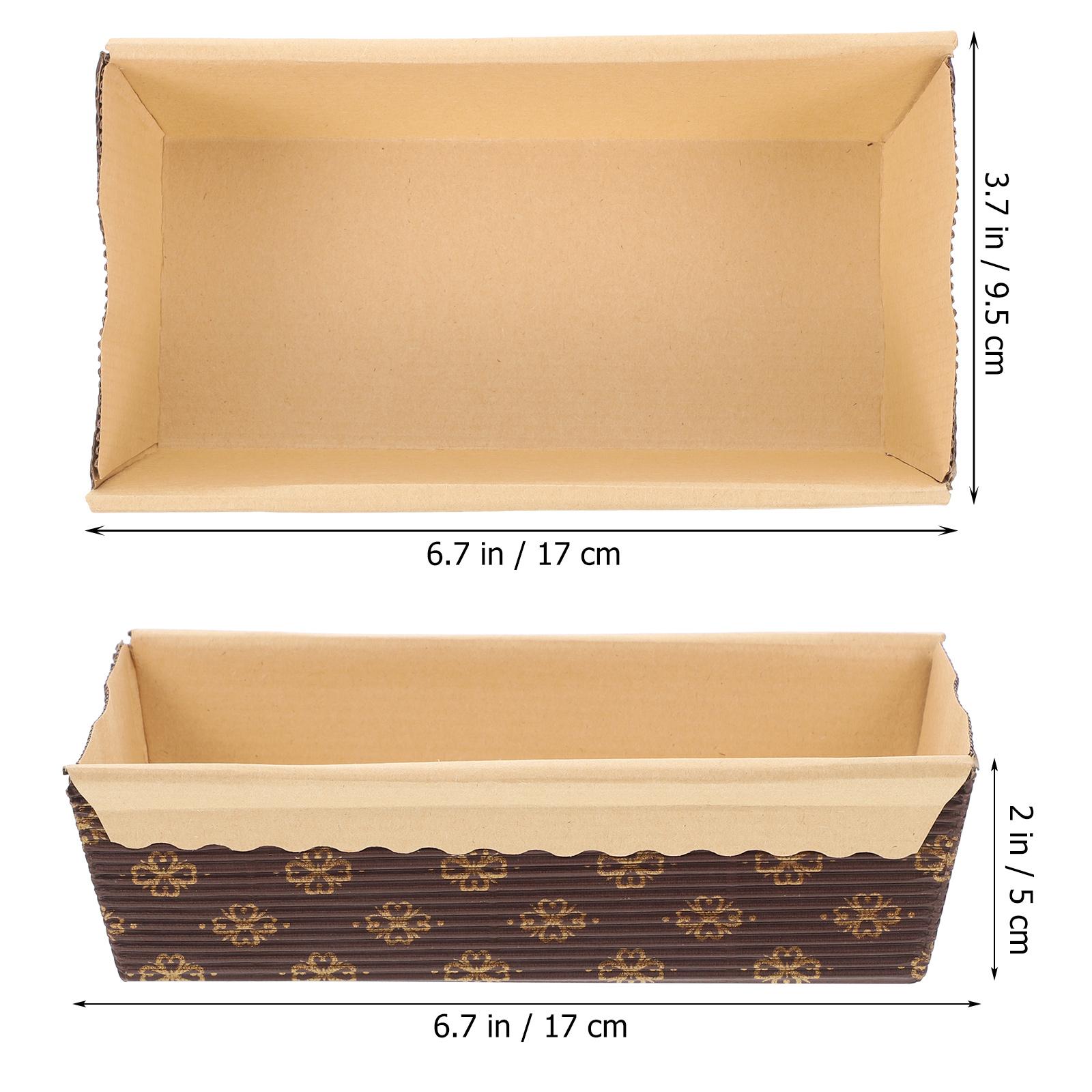 25 Stück Kuchenformen aus Pappe, Papiertablett, Pfanne, Laibherstellung, Formen, Backformen, Kaffee, rechteckige Pfannen