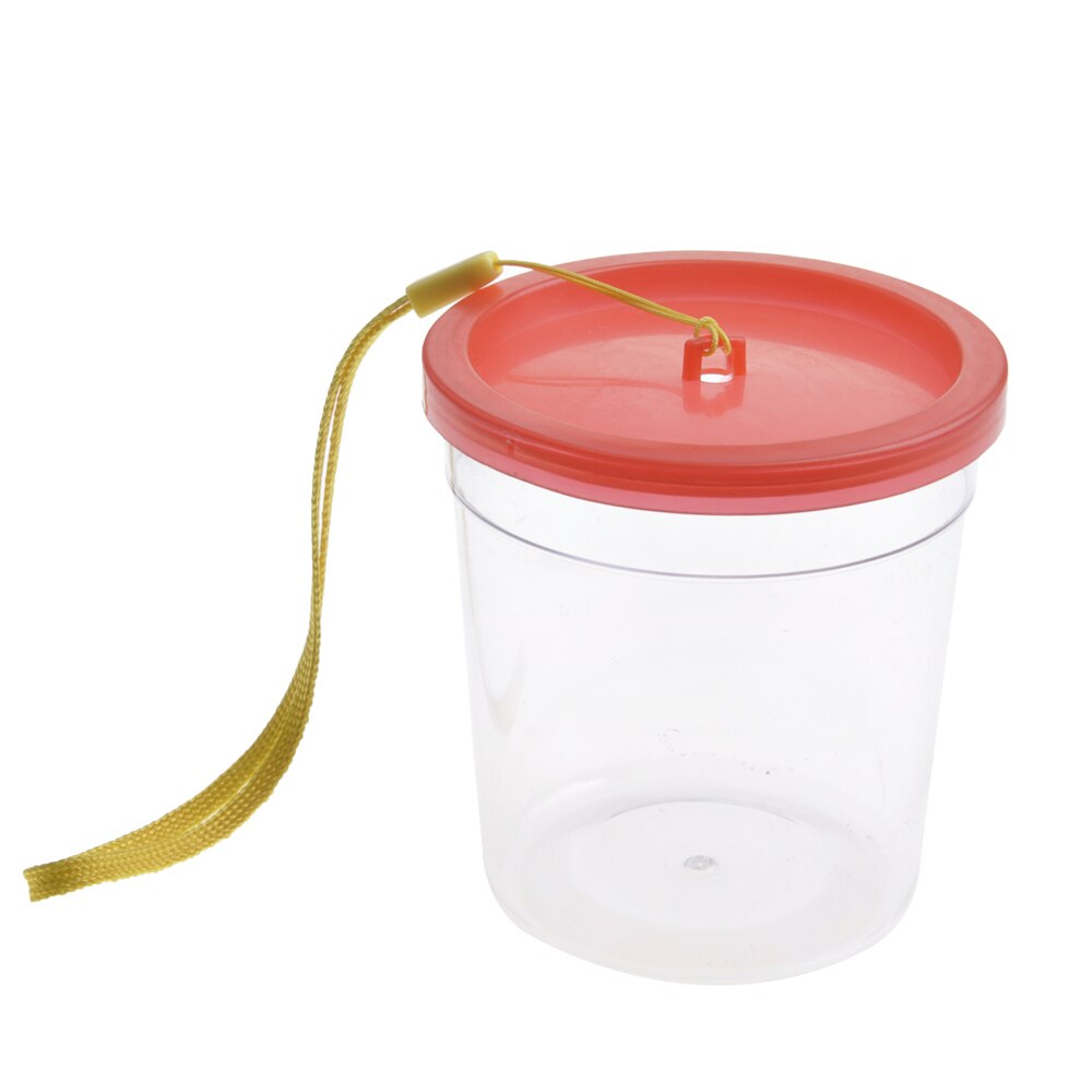 Plastic Mini Aquarium Transparante Cup Met Deksel Voor Betta Kwallen Container Willekeurige Kleur Draagbare: SJDS