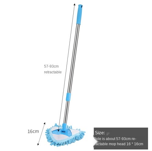Triangle Dust Removal Small Mop Household Lightweight Mop Universal Ceiling Artifact Retractable No Dead Angle Mini Lazy: Light Grey