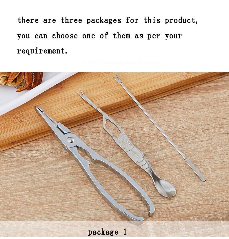 Juego de cucharas y pinzas para mariscos y camarones, utensilio de acero inoxidable para la cáscara de cangrejo, XMT-HOME, pinzas