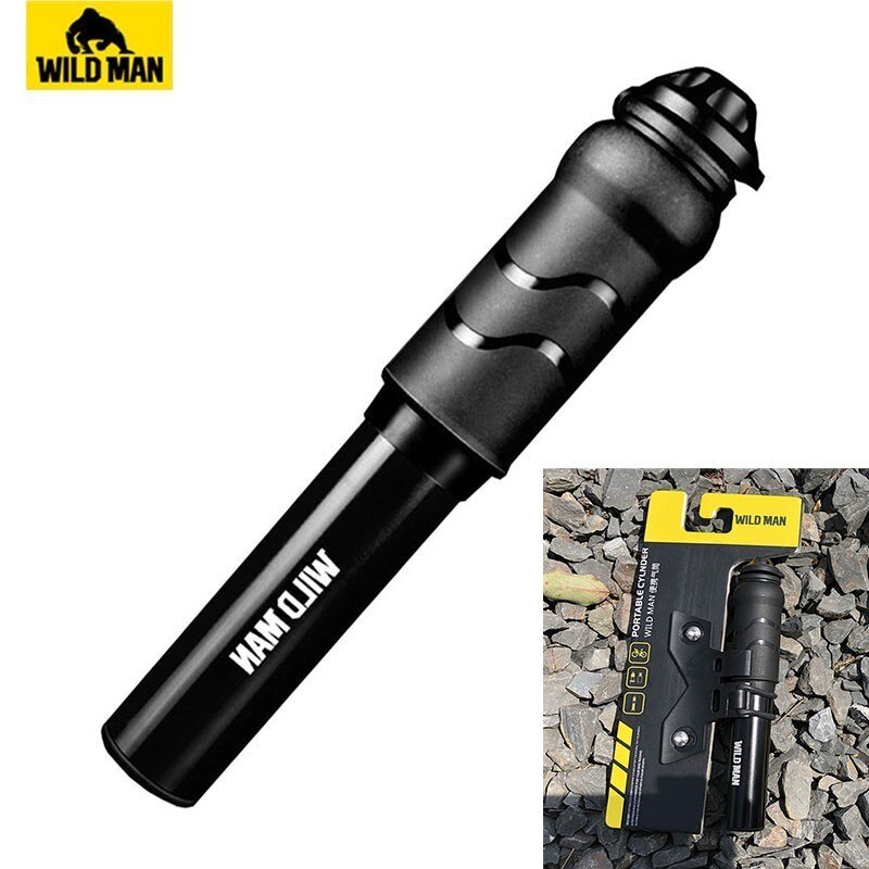 Wilde Man Legering Mini Fiets Draagbare Luchtpomp Mountainbike Luchtpomp Mtb Accesorios Schrader Presta Ventiel 100 Psi: Black
