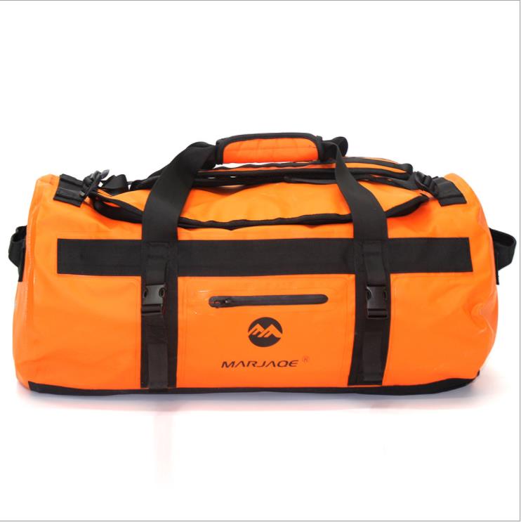 30L 60L 90L Large capacity Upstream Waterproof bag Outdoor Swim Camping Water River Navigator Sailing Fishing Dry Storage Roof: ORANGE / 60L