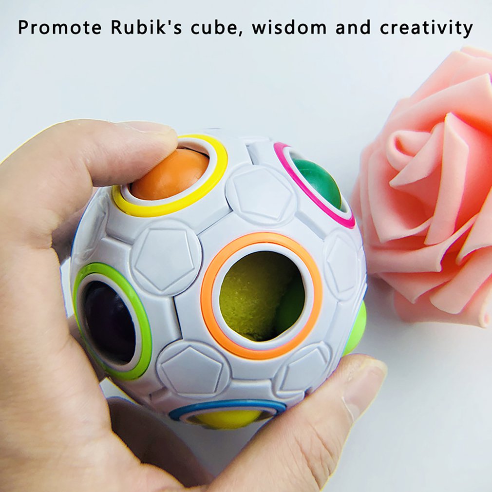 Antistress Cube Rainbow Bal Puzzels Voetbal Magische Kubus Educatief Speelgoed Voor Kinderen Adult Kids Stress Reliever Speelgoed