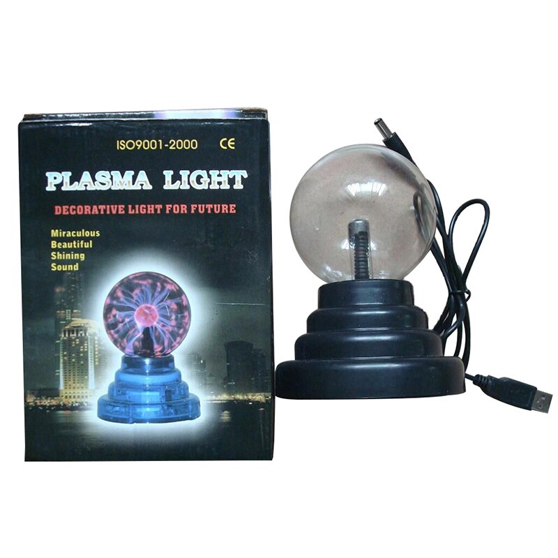 3/4/5/6/8 Inch Crystal Plasma Luminous Ball Night Light Magic Glass Sphere Novelty Balls Table Lamp Luminous Toys