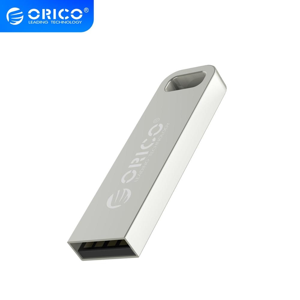 Orico Metalen Usb Flash Drive 64 Gb 32 Gb 16 Gb Flash Memory Stick Pen Drive USB2.0 Usb Stick Waterdicht metalen Zilveren Memoria Cel Usb