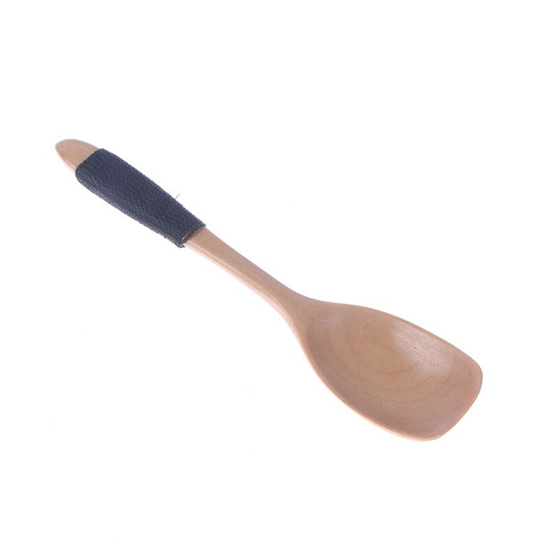 Natual Wooden Spoon Kitchen Cooking Utensils Japanese Style Soup Teaspoon Catering Cuchara De Madera Creativa: F- 8x3.5cm