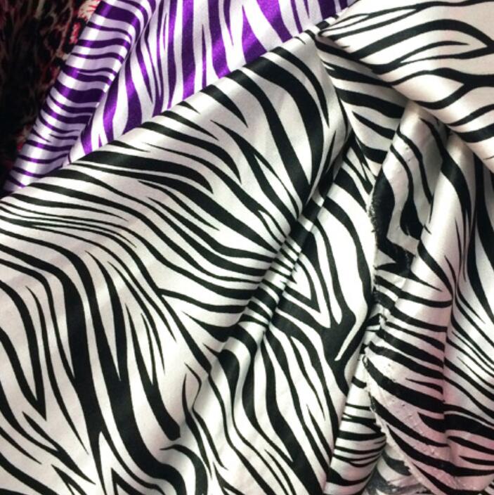 Zebra diy håndværk satin stof blankt håndværk stof blødt væv tilda diy tørklæde bånd dekoration stof