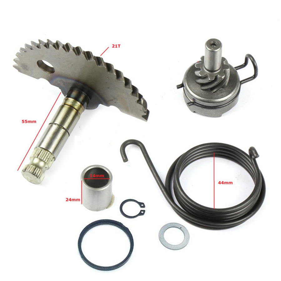 Kick-start Shaft Idle Gear Spring Pinion Engine Kit Gasket for 49cc 50cc 80cc GY6 139QMB Scooter Moped