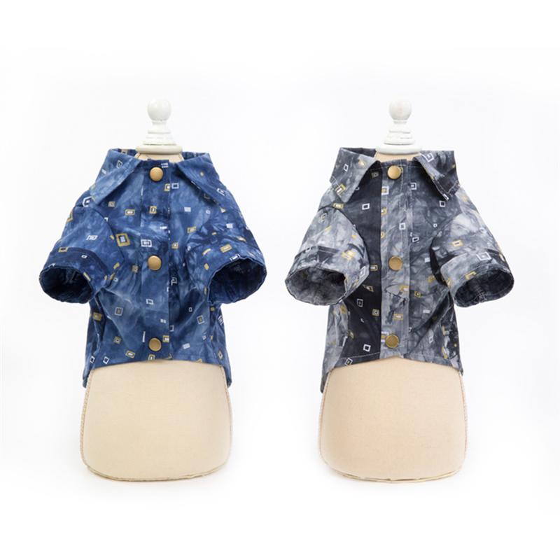 Hondenshirt met korte mouwen in engelse stijl met ruitenpatroon, huisdierbenodigdheden voor honden, brits vierkant shirt met korte mouwen