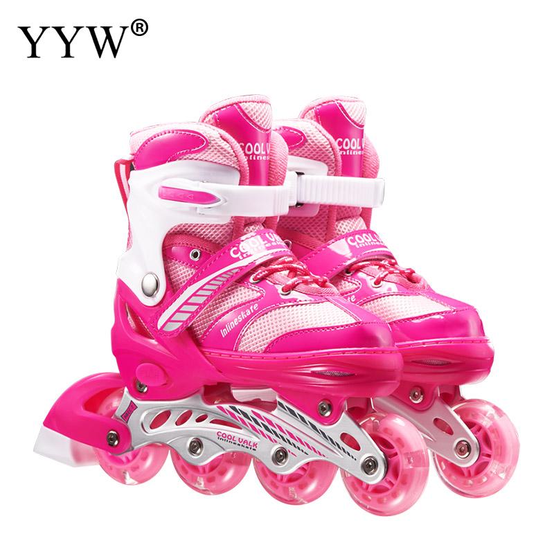 Patins à Roulettes Réglables Avec Roues Lumineuses - Enfants/Adultes - Tailles S/M/L