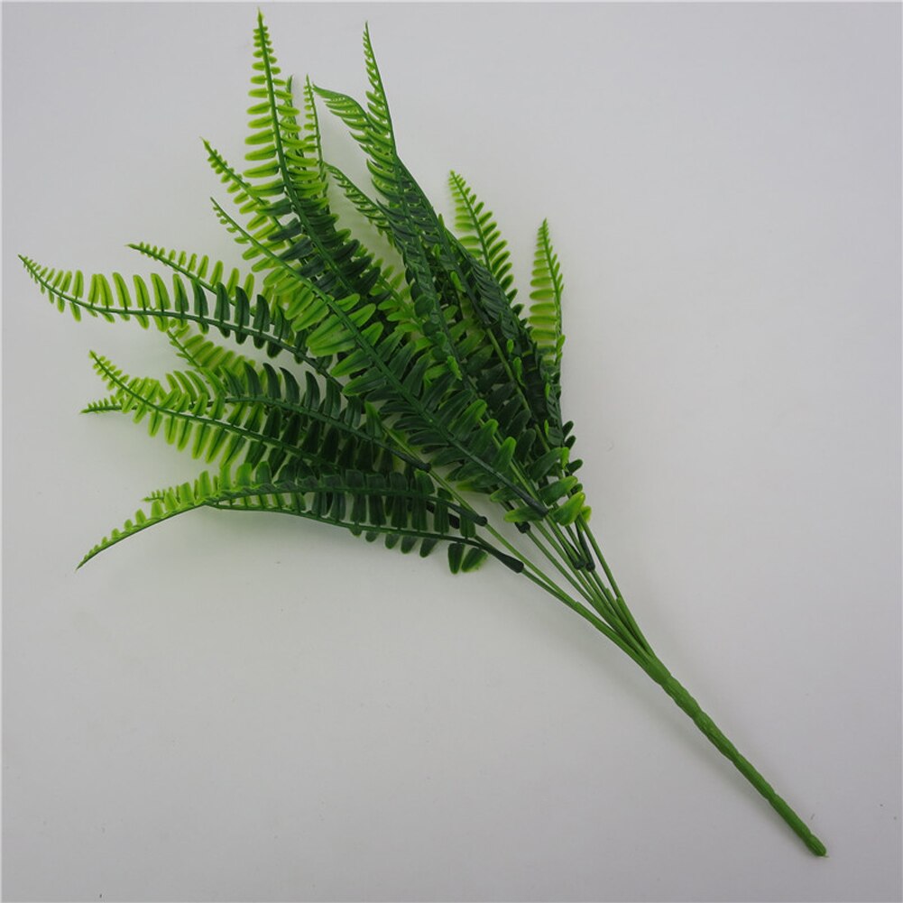 7 Fork Simulation Fern Grass Green Plant Artificial Fern Persian Leaves Flower Wall Hanging Plants Home Wedding Shop Decoration
