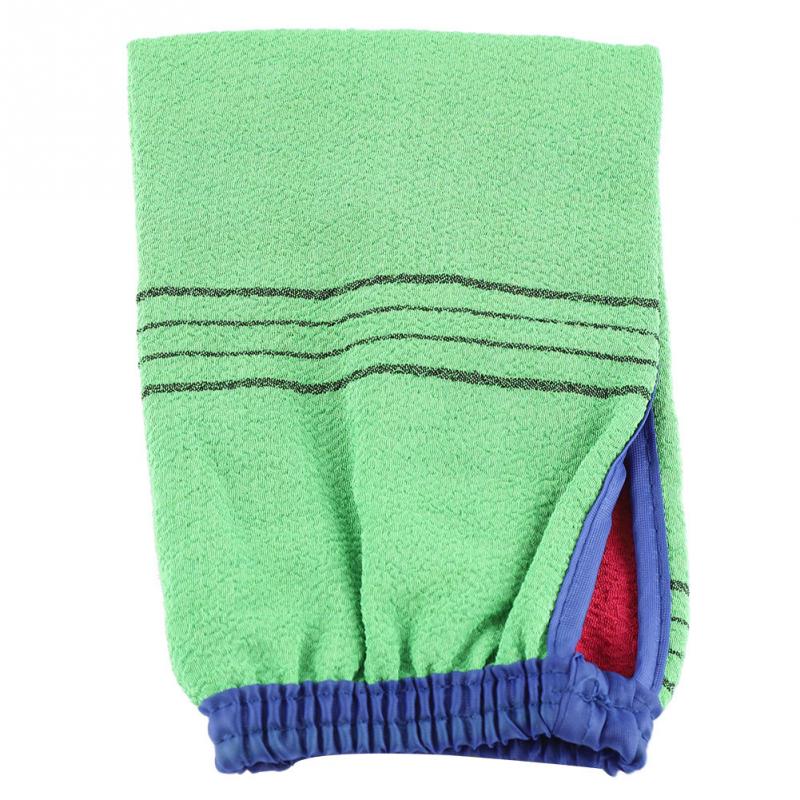 1PC Douche Spa Exfoliator dubbelzijdig Bad Glove Body Reiniging Spa Massage Scrub Mitt Wrijven Dode Huid Verwijderen badkamer Producten