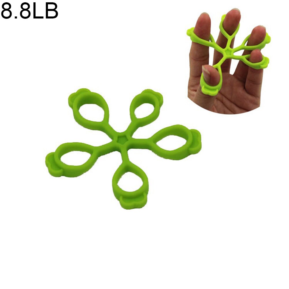 Silicone Finger Stretcher Hand Resistance Bands Hand Extensor Exerciser Finger Grip Strengthener Strength Trainer Gripper: Green