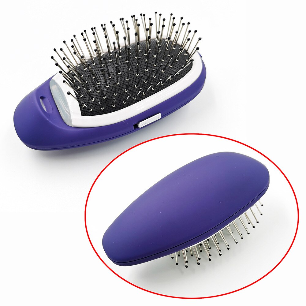 Brosse magique ionique électrique pour Massage du cuir chevelu, peigne antistatique, lisse, Portable, Ion négatif, pour coiffer les cheveux: Blue