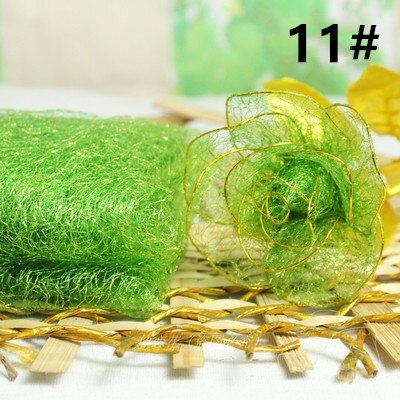 1pcs Making Flower Stocking Gold/Silver Silk Flower Accessories Decor DIY Nylon Flower Material Artificial Flower For Wedding: 11