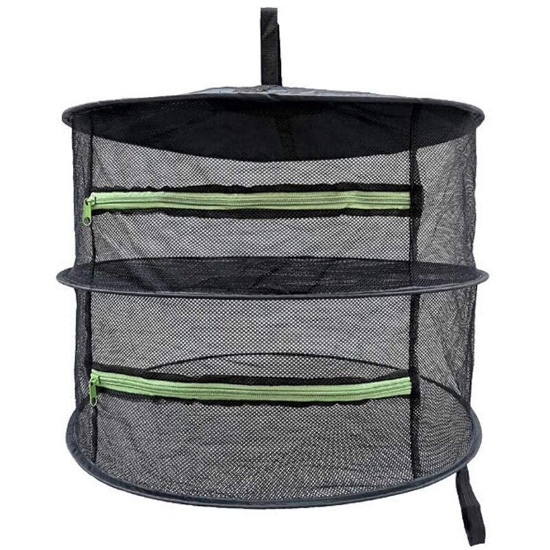 Fashion2-Layers Herbe Étendoir à linge, Sèche-linge, Grille de Séchage de Maille, Maille Filet Sèche Net Sèche Séchage Rack Suspendu Pliable: Default Title