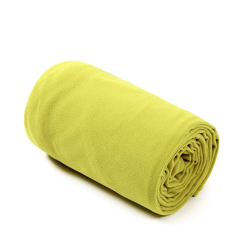 Fleece sovepose underlag udendørs indre iført campingudstyr indendørs hotel transportabelt tæppe picnic foldemåtte seng colchon: Gul